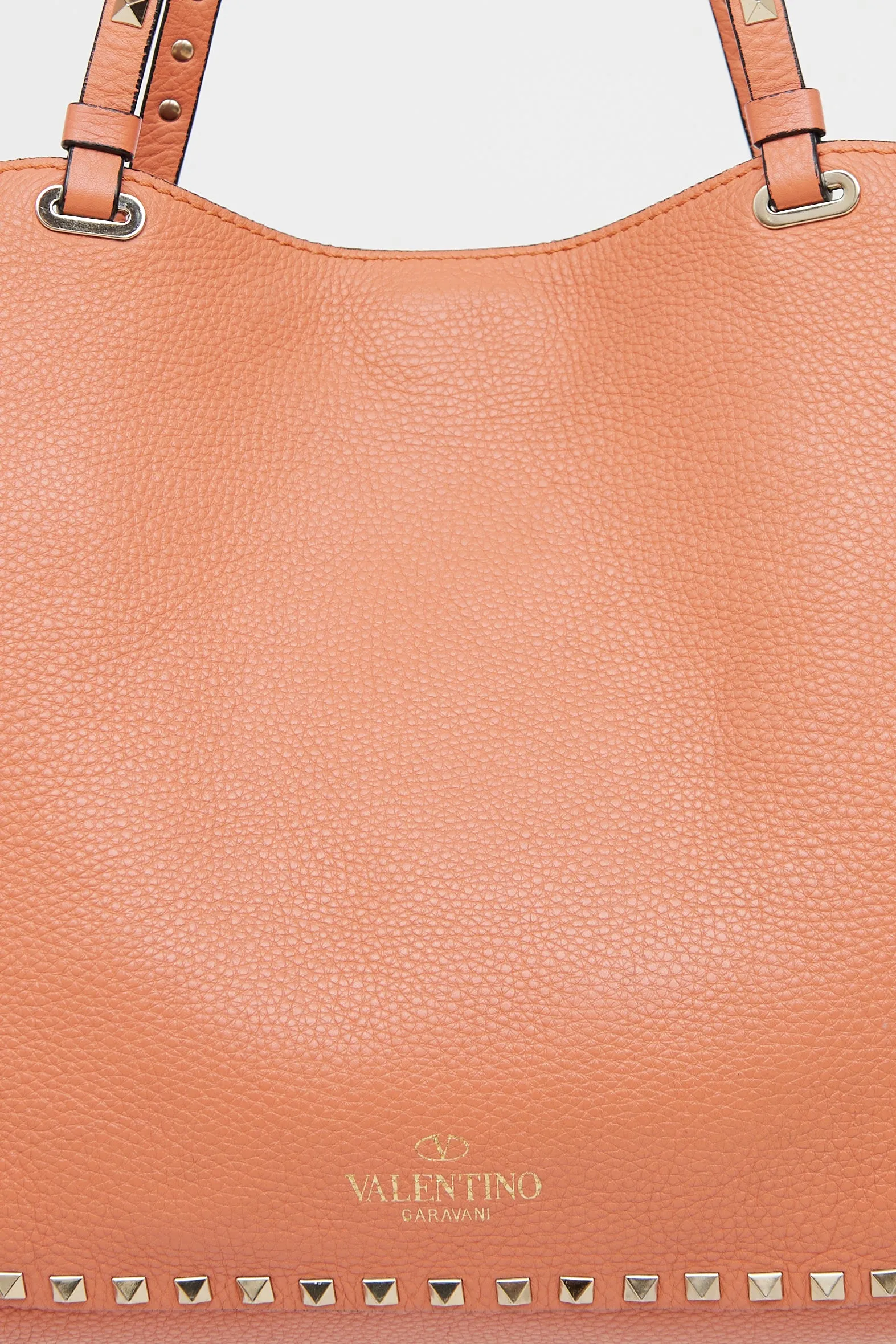 Pink Rockstud Trapeze Tote Bag