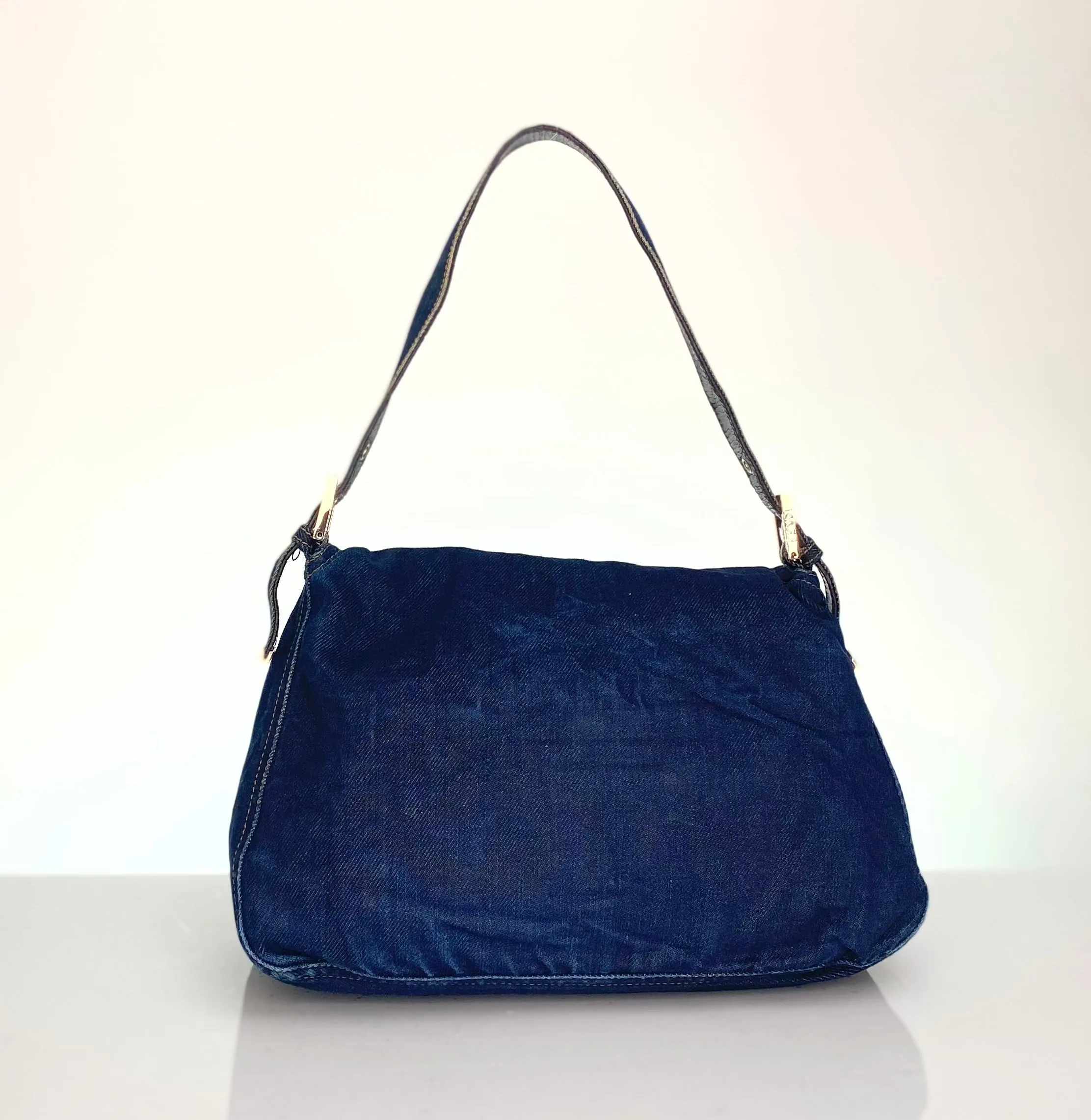 Preloved Fendi Denim Mamma Baguette