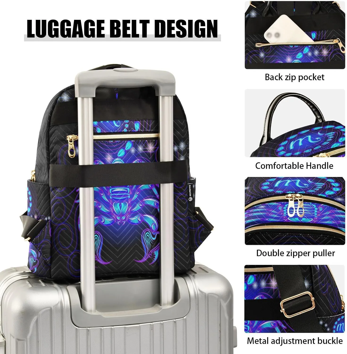 senya Fashion Backpack Mini Backpack Purse Casual Daily Backpack Scorpio for Travel for College Work