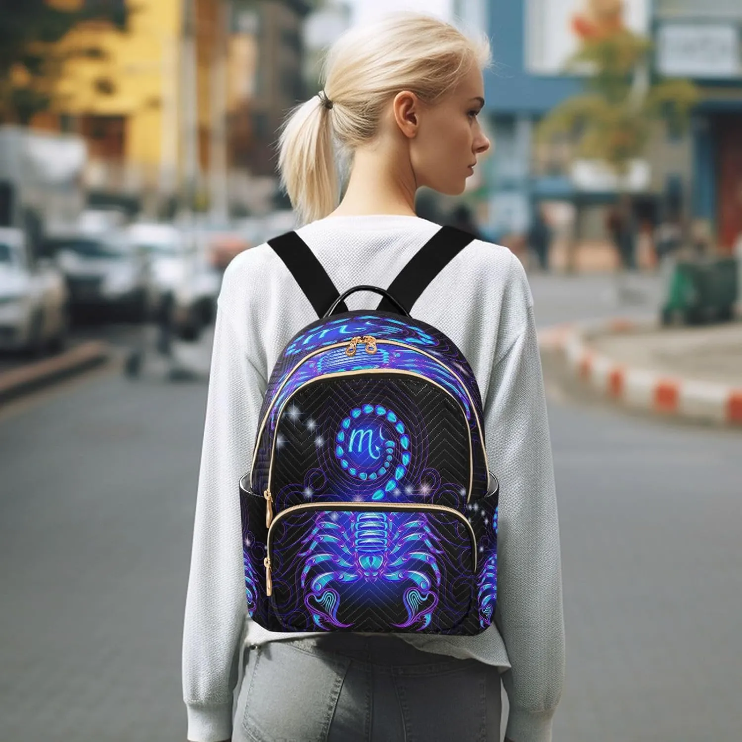 senya Fashion Backpack Mini Backpack Purse Casual Daily Backpack Scorpio for Travel for College Work
