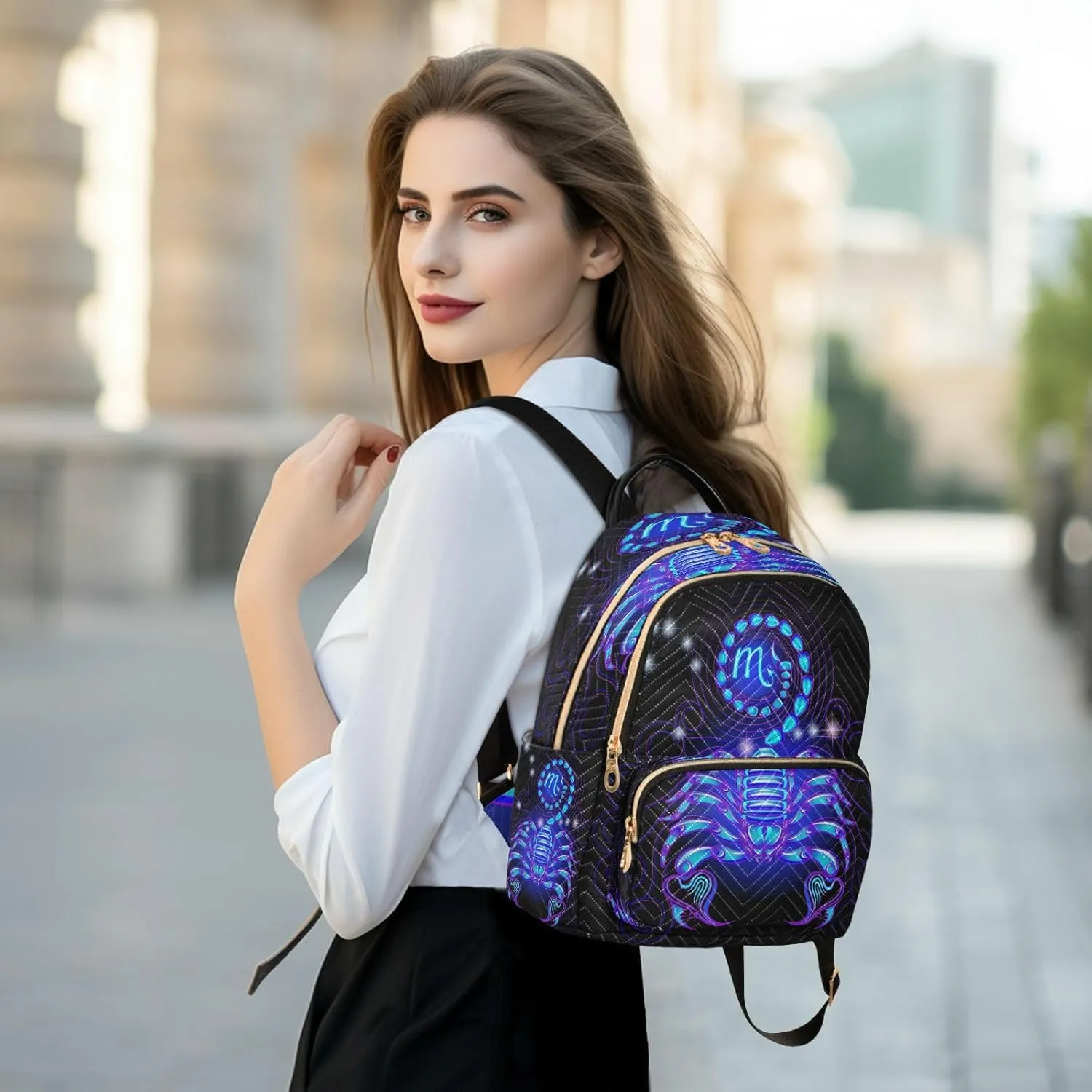 senya Fashion Backpack Mini Backpack Purse Casual Daily Backpack Scorpio for Travel for College Work