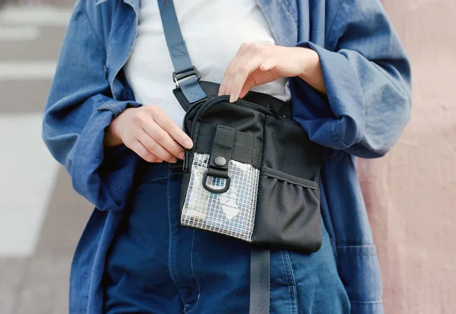 Sling Pouch - Slim - Black Ballistic Nylon