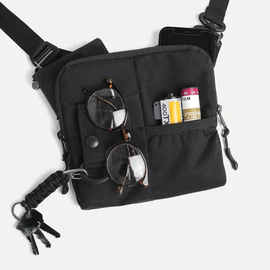 Sling Pouch - Slim - Black Ballistic Nylon