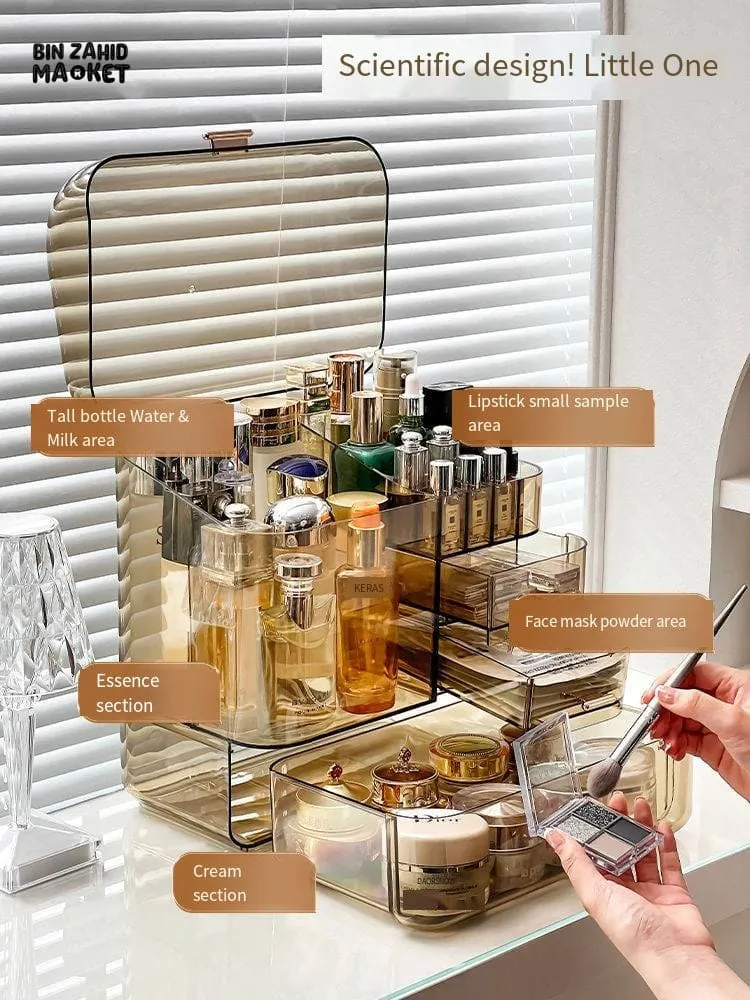 TRANSPARENT MULTI LAYER COSMETIC ORGANIZER