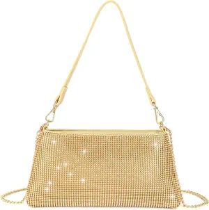 Valleycomfy Bling Evening Clutch Bag for Women Lady Girl Bride Rhinestone Purse For Prom Cocktail Party Wedding Engagement