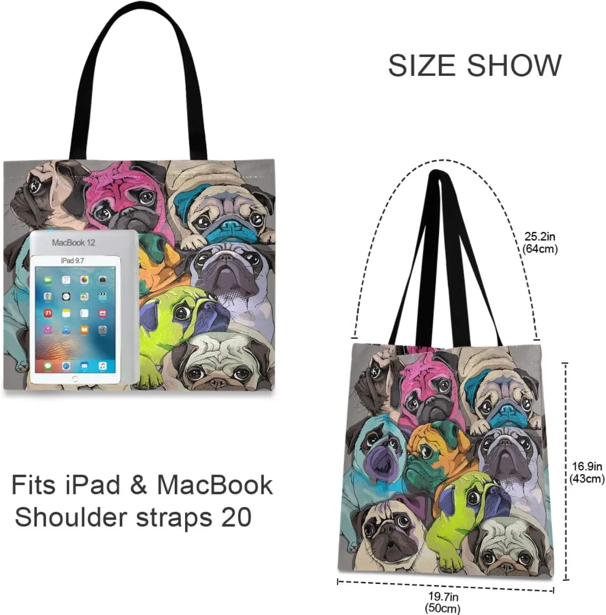visesunny Fashion Floral Tote Bag with Interior Pocket Lightweight Travel Shoulder Bag Handbag Purse