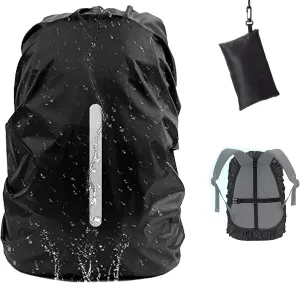 Waterproof Backpack Rain Cover with Reflective Strap (18-70L), 2 Adjustable Anti Slip Cross Buckle Strap, Rainproof Snowproof