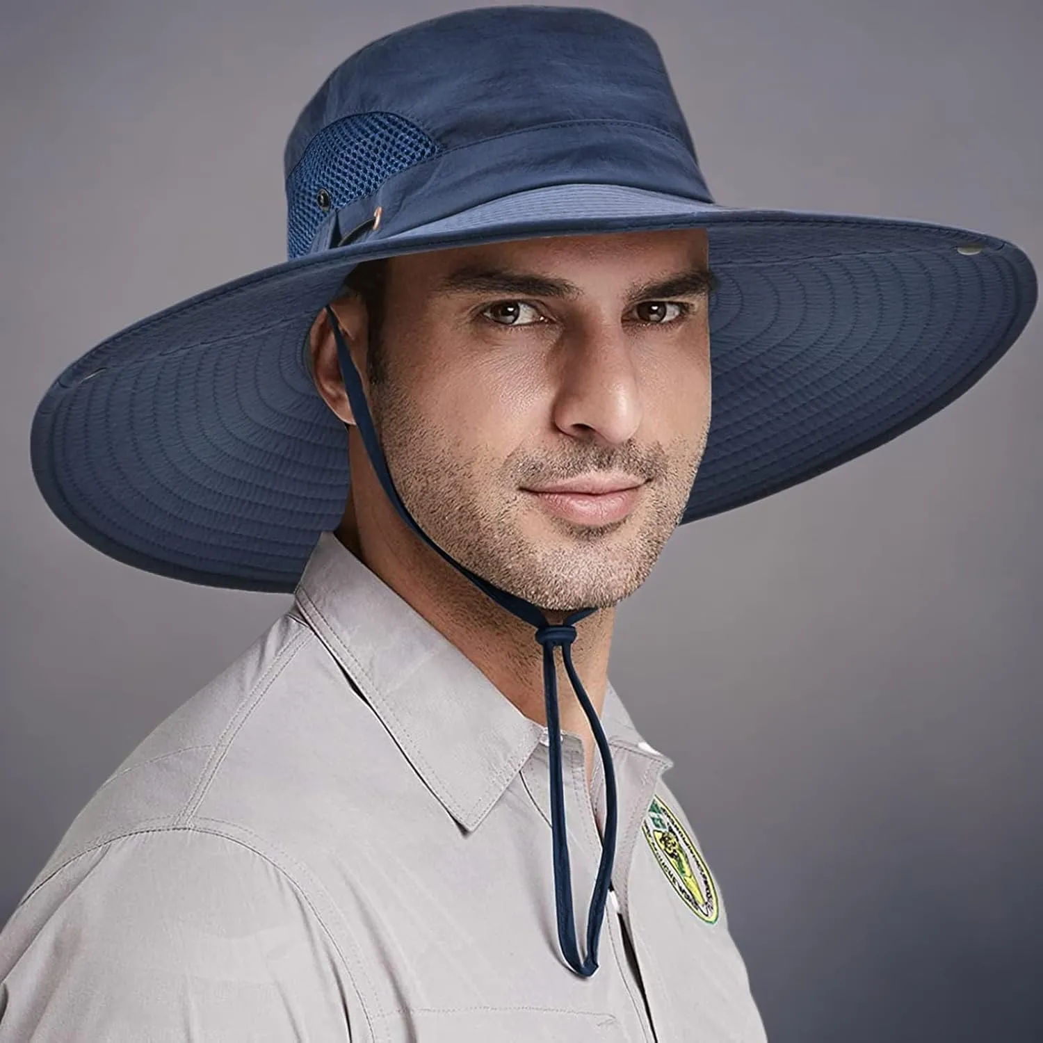 Wide Brim Fishing Sun Hat for Men Women, UPF 50  Waterproof Bucket Boonie Hat Hiking Camping Safari Garden Beach